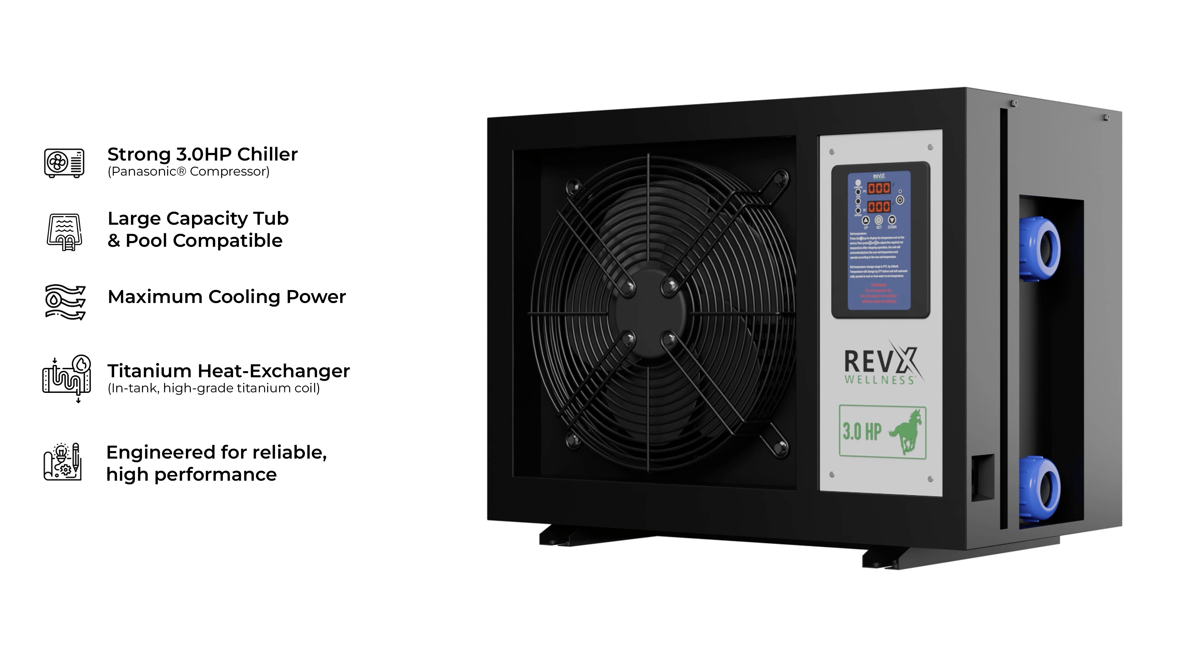 RevX 3.0HP Pool Series High-Capacity Chiller