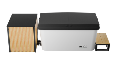RevX Acrylic X Tub Cold Plunge + LUX High Performance Chiller and Filtration System