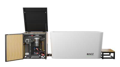 RevX Acrylic X Tub Cold Plunge + LUX High Performance Chiller and Filtration System